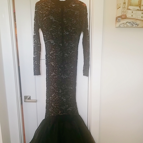Black pregnancy photoshoot dress. Size L - Picture 2 of 2